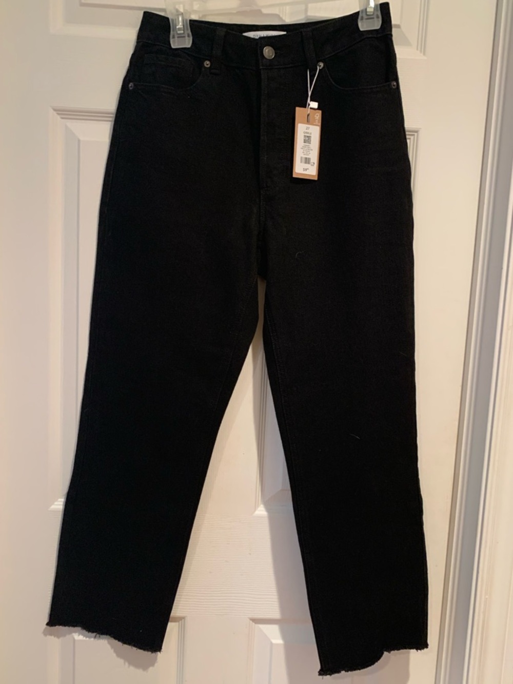 NWT Dynamite Gisele Black Denim Button Fly Jeans